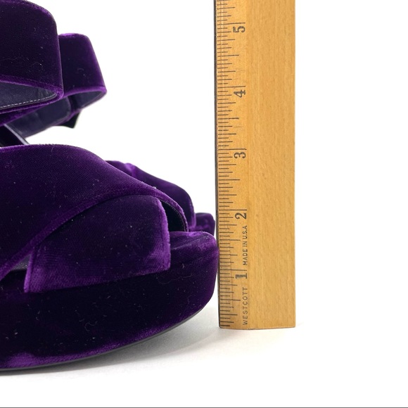 PRADA purple velvet platform sandals, made in Italy, size 37.5 - Picture 14 of 16
